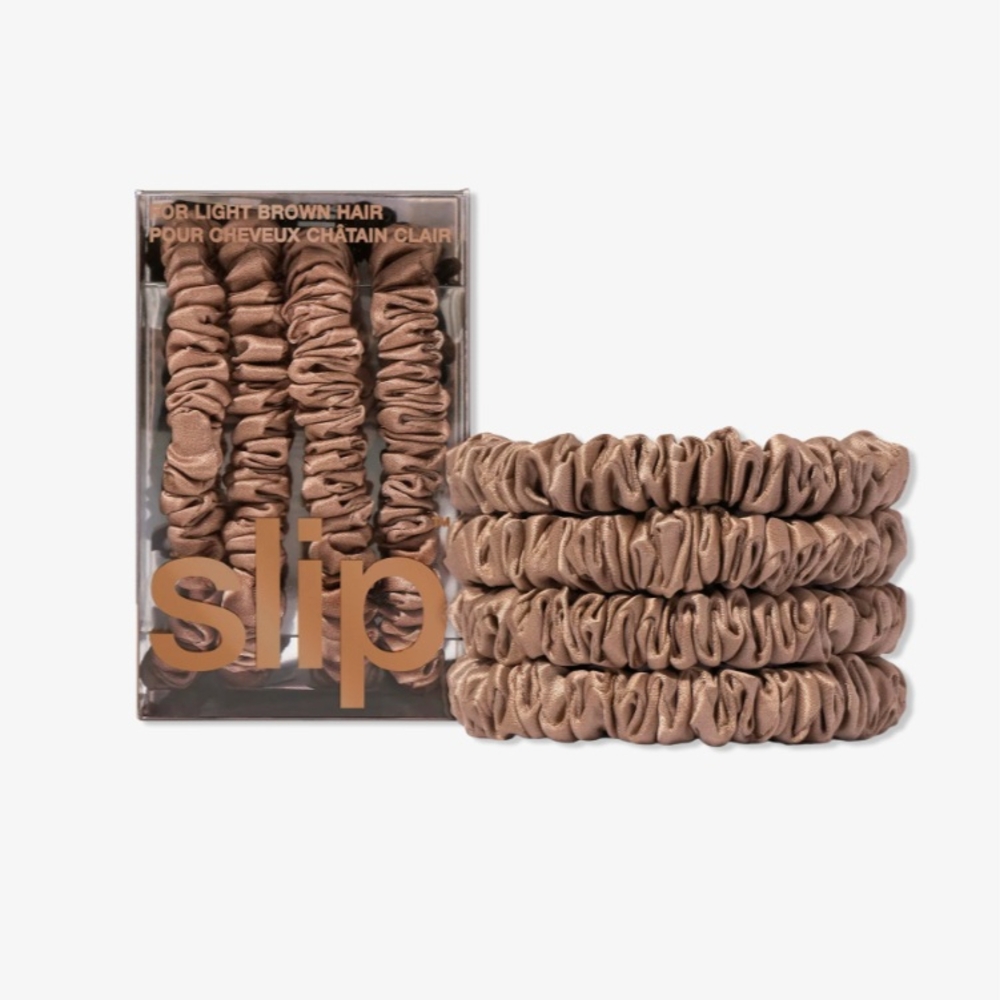 Slip Skinny Scrunchies 4 Pack For Light Brown Hair